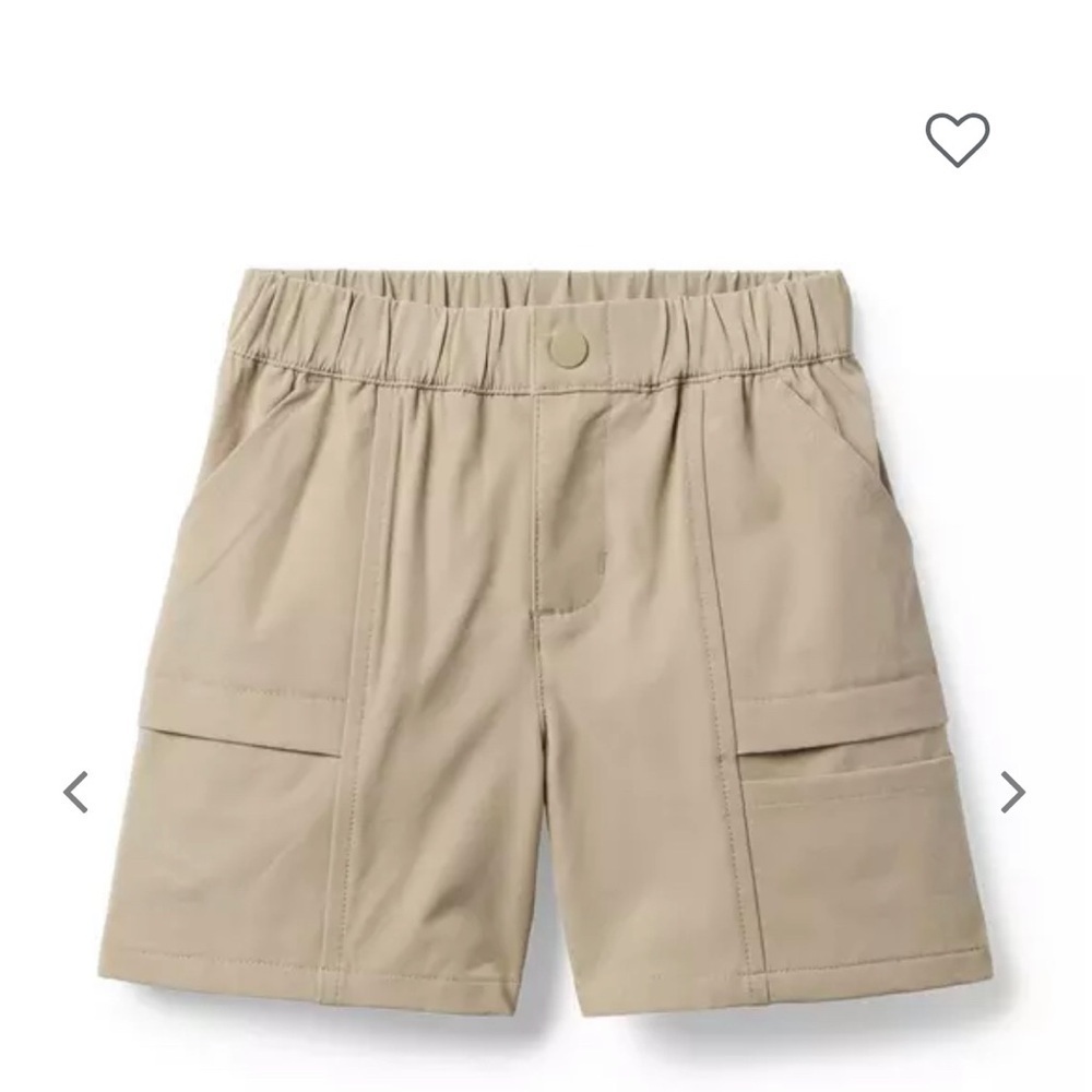 Kids Tan Cargo Shorts. Janie and Jack trek short